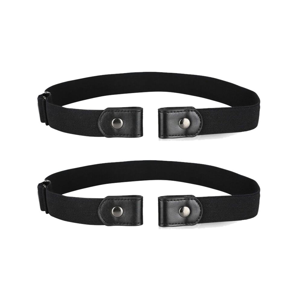 2544 2pcs No Buckle Belt Women,Elastic Invisible For Women